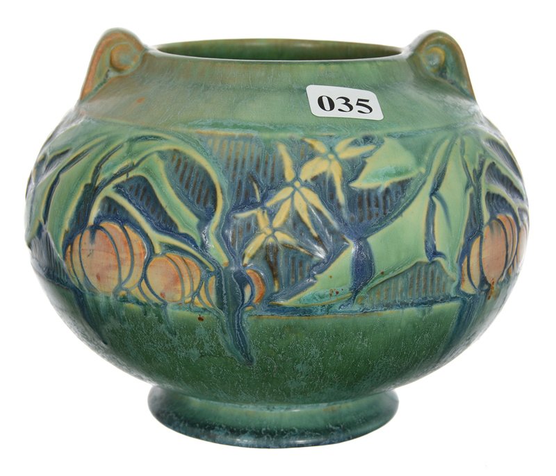 ROSEVILLE ART POTTERY 5 1/4" X 6 1/2" VASE (1 of 3)