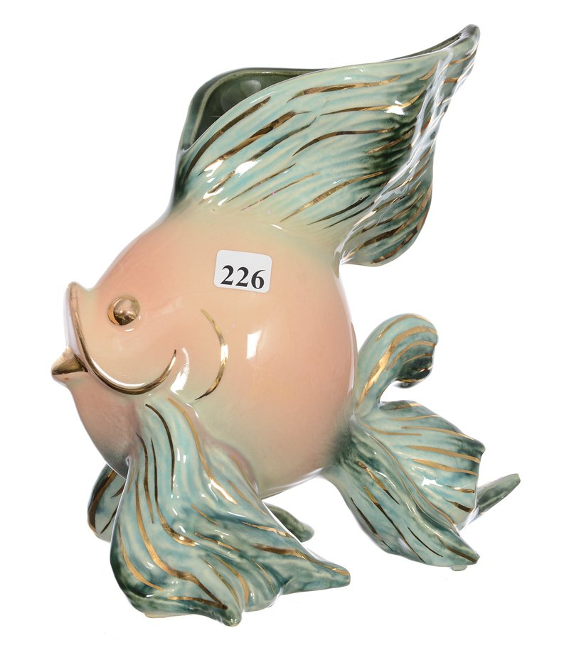 HULL ART POTTERY #E-6 EBB TIDE ANGEL FISH (1 of 2)