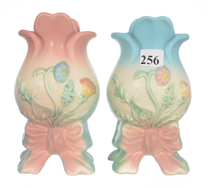 (2) HULL ART POTTERY #B2 VASES, 6" (1 of 2)