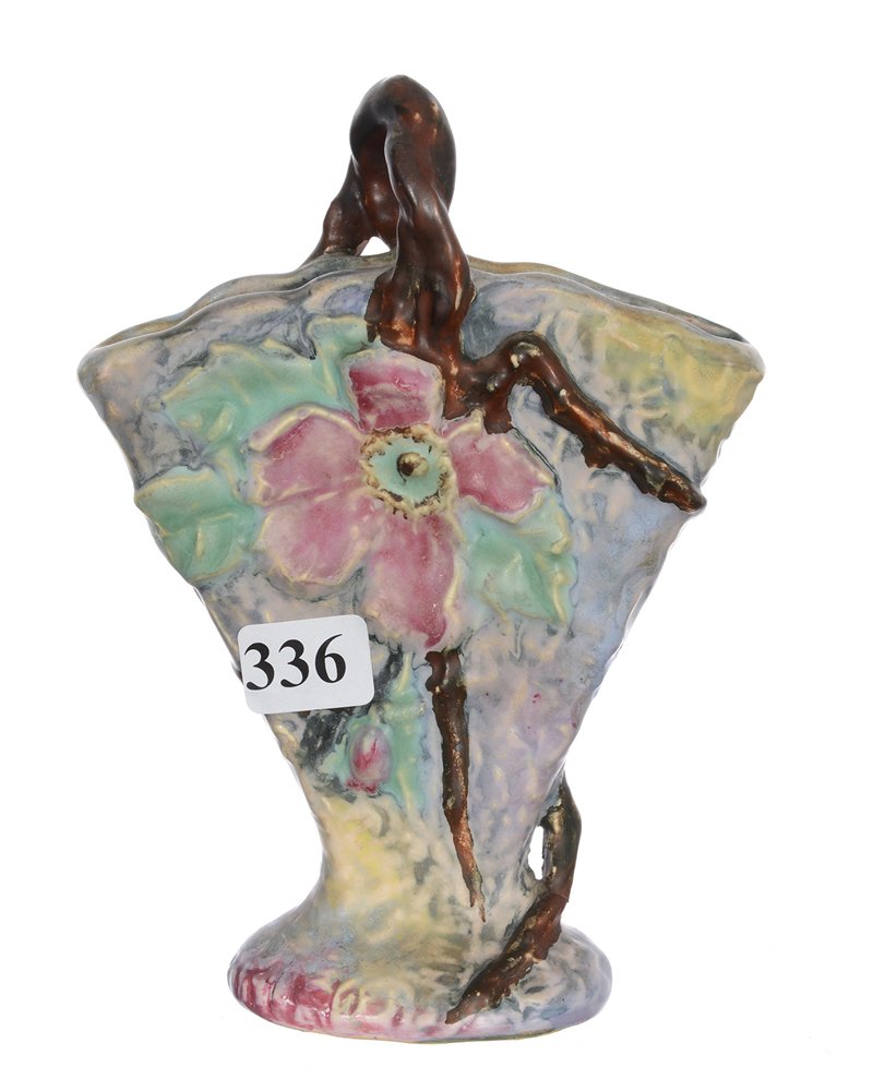 WELLER ART POTTERY 6 1/4" BASKET (1 of 3)