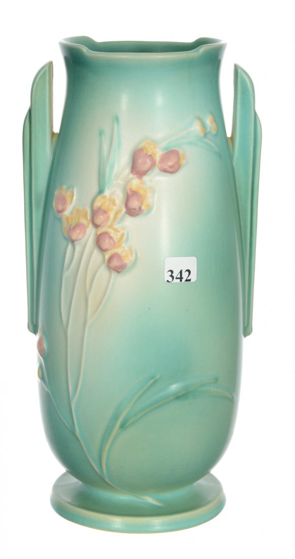 ROSEVILLE ART POTTERY #864-12" TWO HANDLED VASE (1 of 2)