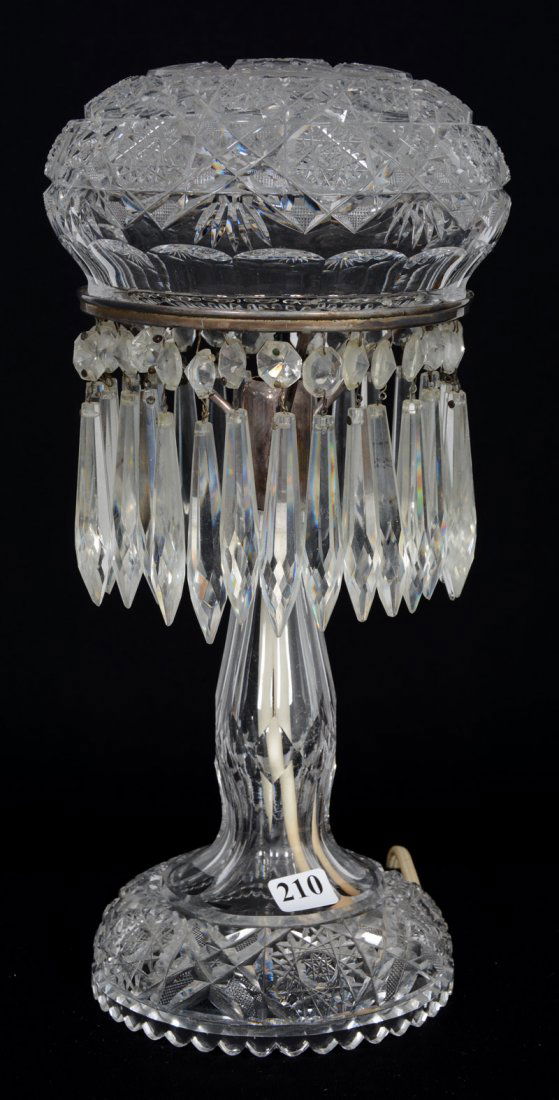 BOUDOIR LAMP - 13" X 6" - ABCG - MUSHROOM SHADE (1 of 3)