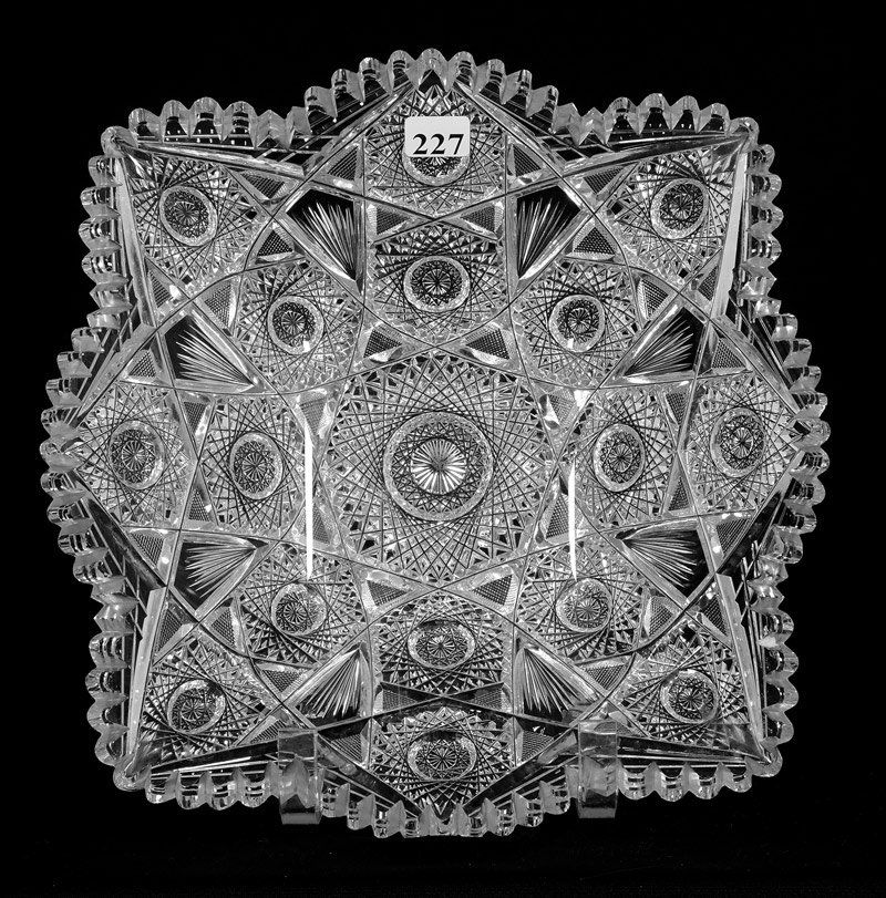 SQUARE FLARED BOWL - 3" X 10 1/2" - ABCG - SIGNED J. (1 of 3)