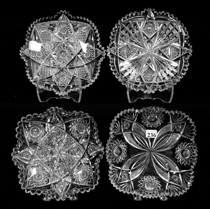 (4) SQUARE PLATES - 7" - ABCG (1 of 5)