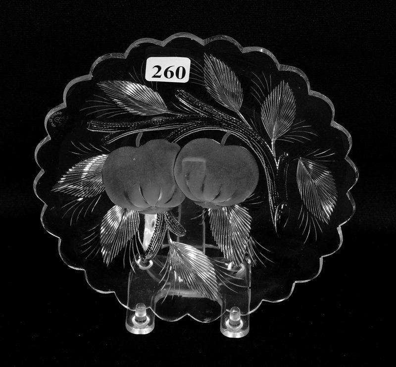 PLATE - 6 3/4" - ABCG - SIGNED HAWKES GRAVIC GLASS (1 of 3)