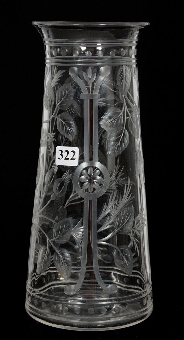 VASE - 10" - ABCG - SIGNED LIBBEY (1 of 3)