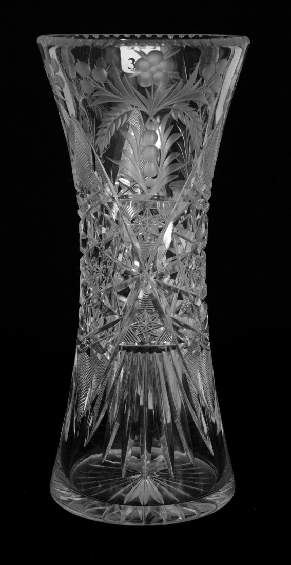 CORSET VASE - 10" - ABCG - SIGNED TUTHILL PRIMROSE (1 of 3)