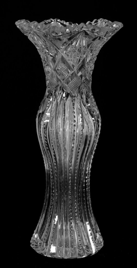 FLARED CORSET VASE - 7" - ABCG - HYACINTH PATTERN BY (1 of 3)