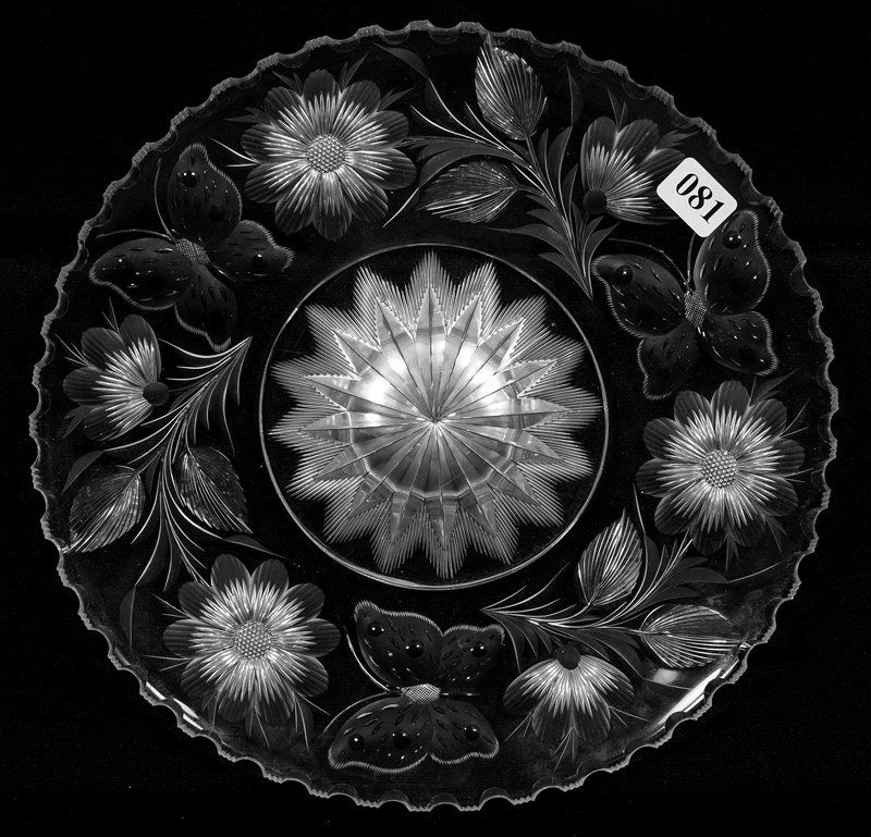 ROUND TRAY - 10" - ABCG - SIGNED TUTHILL BUTTERFLY AND (1 of 3)