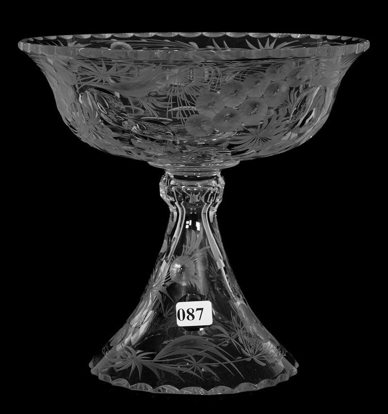 COMPOTE - 8 1/4" X 8 1/2" - ABCG - SIGNED LIBBEY (1 of 3)