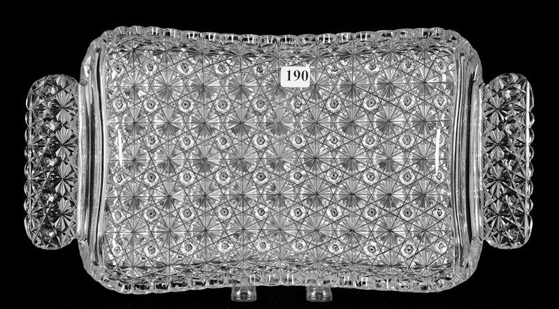 TAB HANDLED SERVICE TRAY - 2" X 15" X 7 1/2" - ABCG (1 of 3)