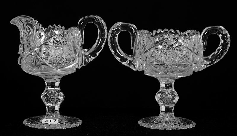 PEDESTAL CREAMER AND SUGAR - 6" - ABCG (1 of 3)