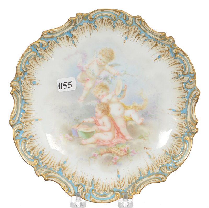9" SEVRES HANDPAINTED PLATE (1 of 3)