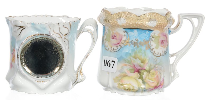(2) UNMARKED R.S.PRUSSIA SHAVING MUGS (1 of 3)