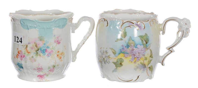 (2) UNMARKED R.S.PRUSSIA STYLE SHAVING MUGS (1 of 3)
