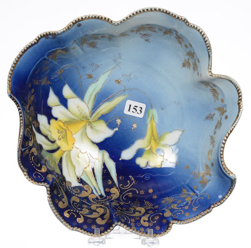 10 1/2" UNMARKED PRUSSIA ODD SHAPED BOWL (1 of 3)