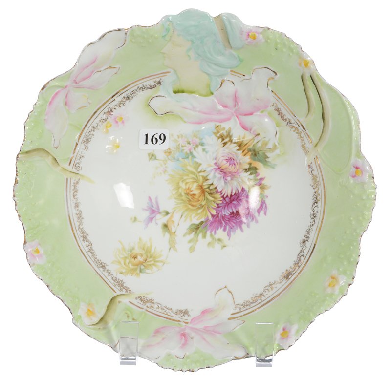 10 1/4" UNMARKED PRUSSIA HIDDEN IMAGE MOLD BOWL (1 of 3)