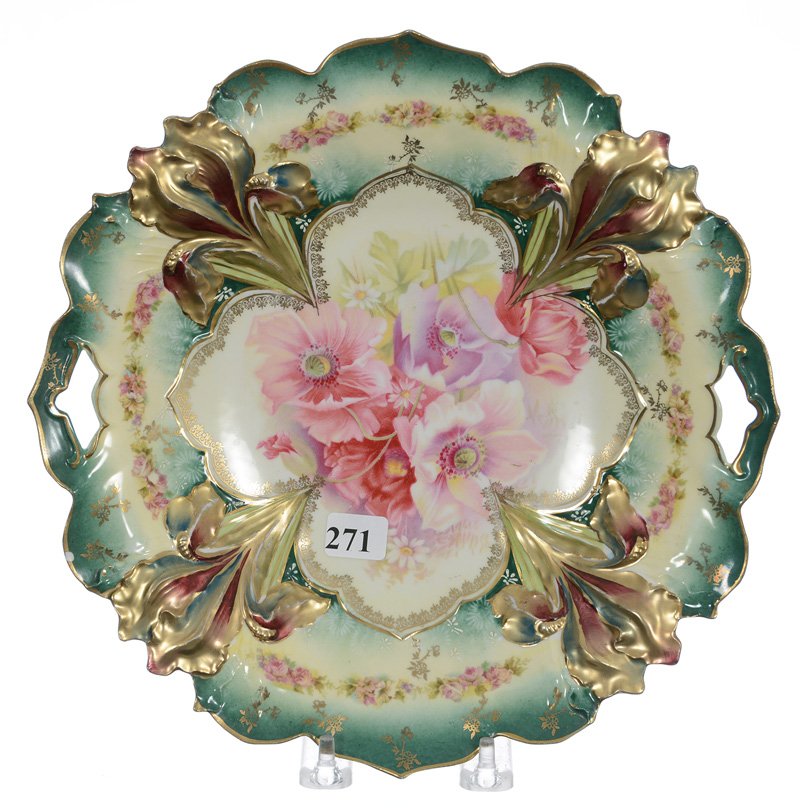 10 1/4" RSP IRIS MOLD TWO-HANDLED CAKE PLATE (1 of 3)