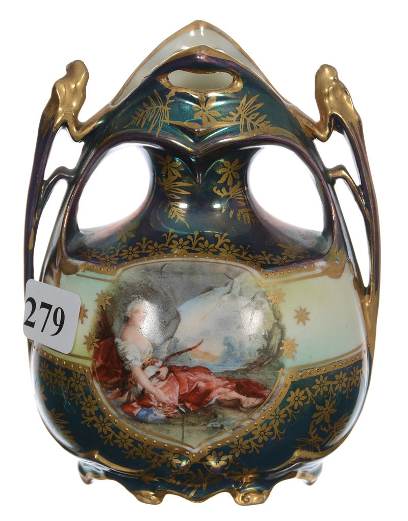 4 3/4" ROYAL VIENNA TWO-HANDLED VASE (1 of 3)