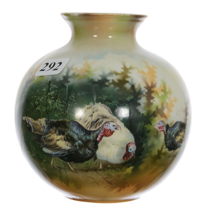 5" UNMARKED R.S.PRUSSIA BALL VASE (1 of 2)