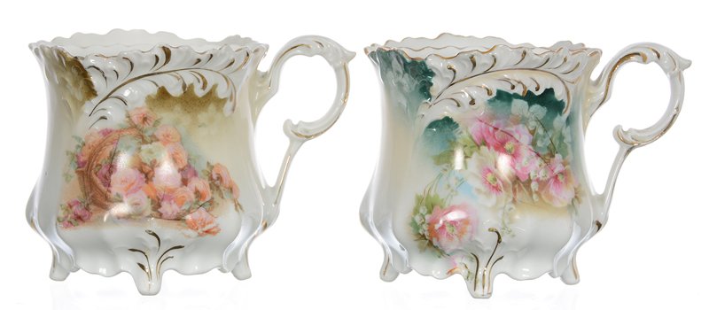 (2) 3 1/2" RSP PLUME MOLD SHAVING MUGS (1 of 2)