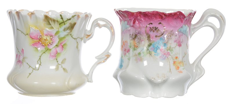 (2) 3 1/2" UNMARKED R.S.PRUSSIA SHAVING MUGS (1 of 2)