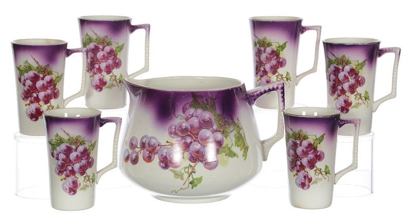DRESDEN CHINA SEVEN PIECE LEMONADE SET (1 of 3)