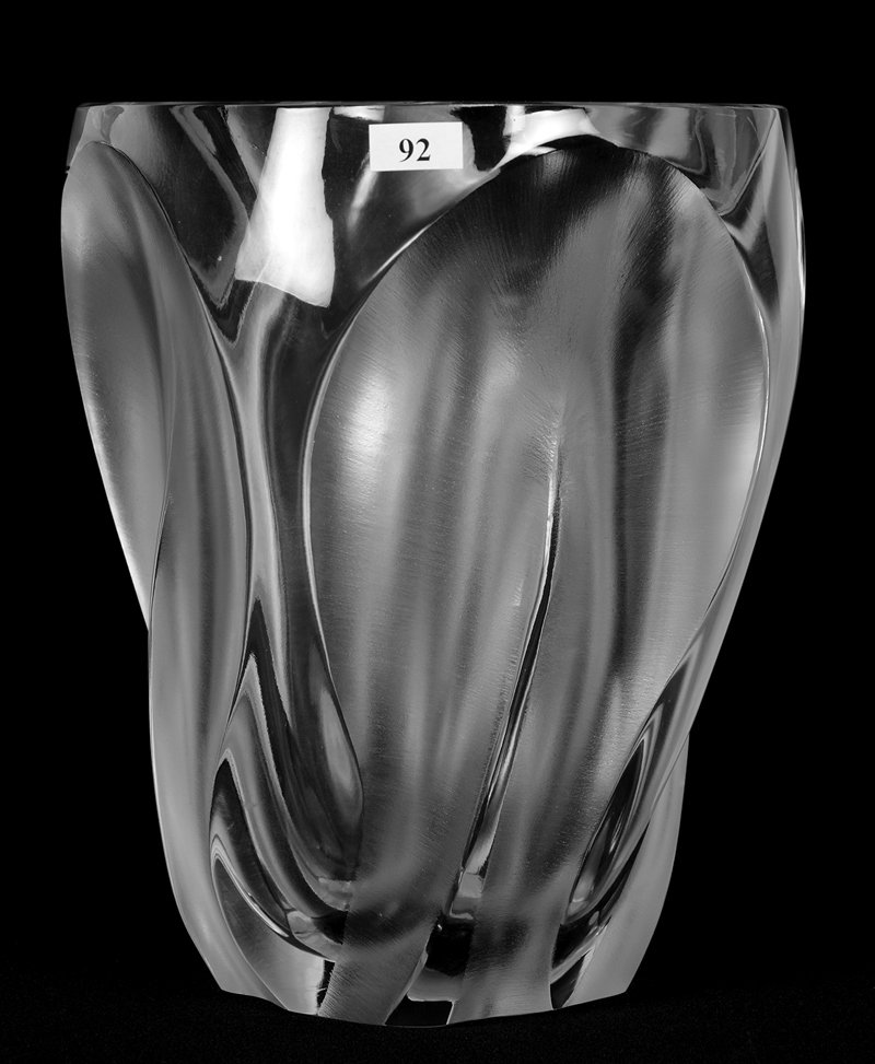 10 1/4" X 8 1/2" SIGNED "LALIQUE FRANCE" ABSTRACT FORM (1 of 3)