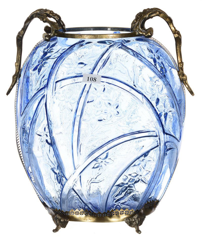 12 1/2" CONSOLIDATED ART GLASS VASE (1 of 3)