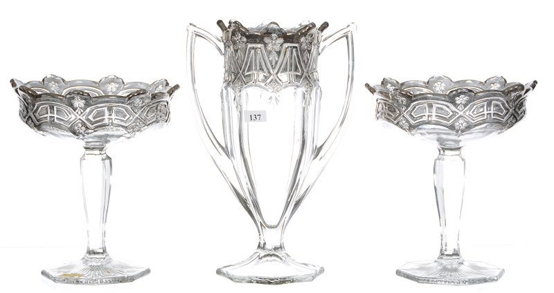 (3) MARKED U.S.GLASS ATHENA PATTERN (AKA REVERSE 44) (1 of 3)