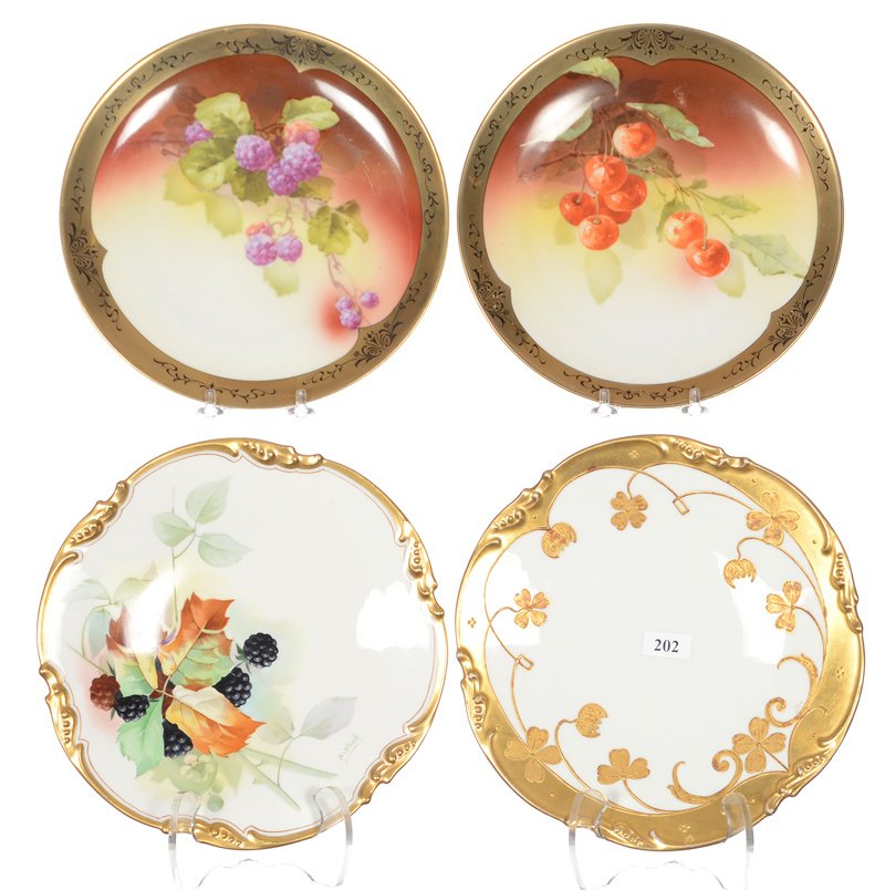 (4) 8 1/2" HANDPAINTED PLATES (1 of 5)