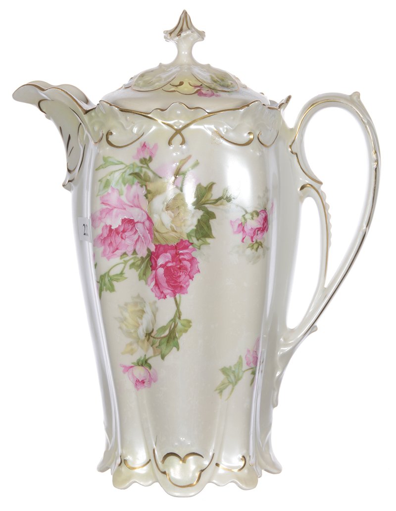 10" MARKED AUSTRIA CHOCOLATE POT (1 of 3)