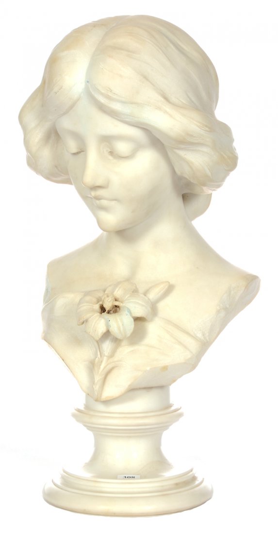 21 1/2" FRENCH MARBLE BUST (1 of 4)