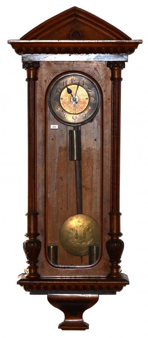 46" X 18" GERMAN REGULATOR WALL CLOCK (1 of 3)