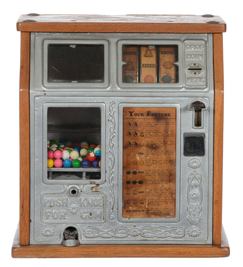 COIN OPERATED GUM BALL "FORTUNE TELLER" MACHINE (1 of 3)