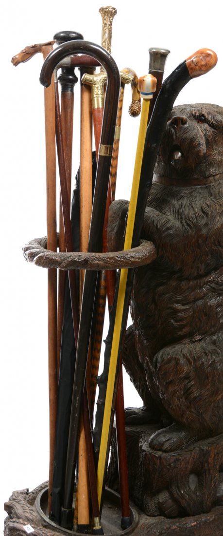 (12) ASSORTED CANES, WALKING STICKS AND UMBRELLAS (1 of 3)