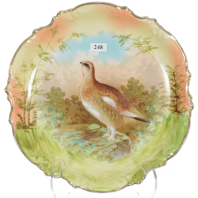11 1/2" Prov Saxe Round Charger - Game Bird Scenic: 11 1/2" Prov Saxe Round Charger - Game Bird Scenic Decor