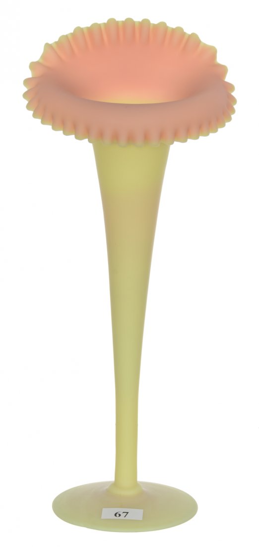 12" MT. WASHINGTON JACK-IN-PULPIT ART GLASS TRUMPET (1 of 4)