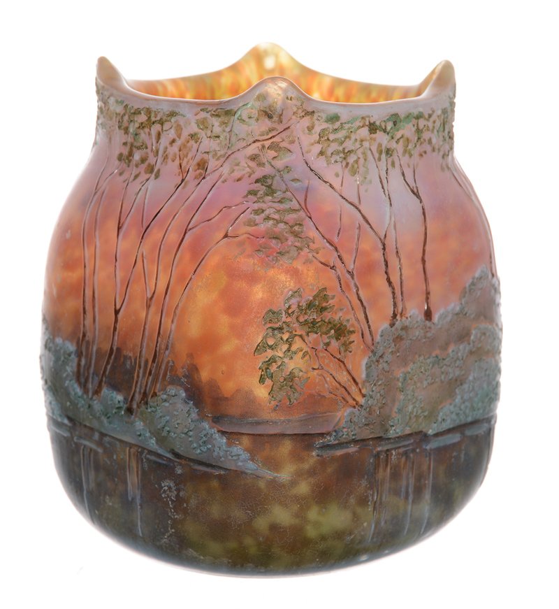 4" X 3" SIGNED LE GRAS FRENCH CAMEO SQUARE ART GLASS (1 of 4)