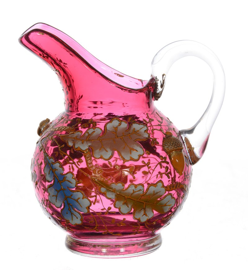 2 3/4" UNMARKED MOSER CRANBERRY ART GLASS MINIATURE (1 of 4)