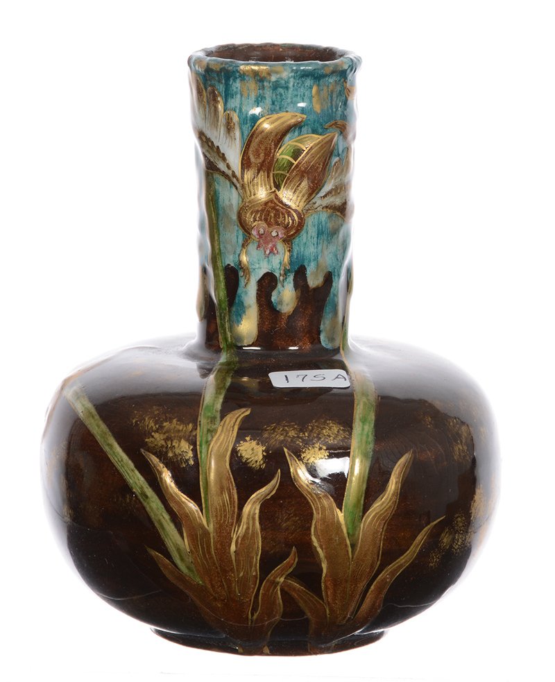 RARE! 5 1/2" X 4 1/2" SIGNED GALLE, FRENCH ART POTTERY (1 of 5)