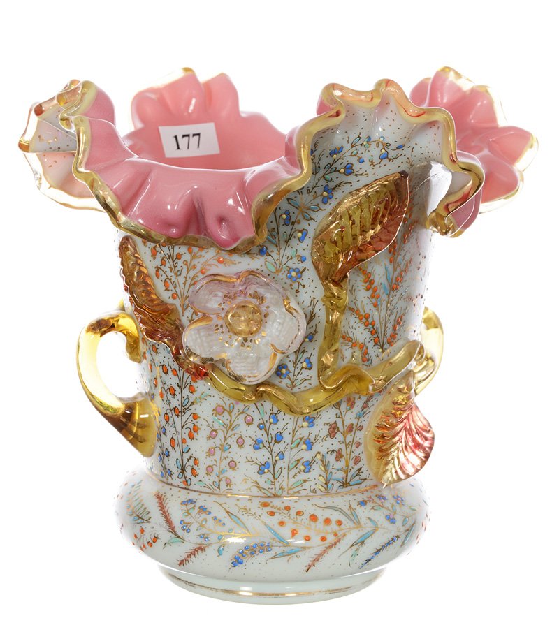 7 1/2" X 7" STEVENS & WILLIAMS ART GLASS VASE (1 of 3)