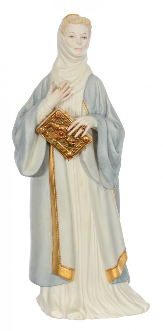 14" MARKED CYBIS #418 PORCELAIN FIGURE: 14" MARKED CYBIS #418 PORCELAIN FIGURE "ELEANOR OF AQUITAINE" - LIMITED EDITION OF (750)