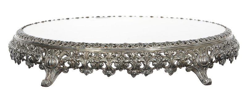 2 3/4" X 15" BEVELED MIRROR PLATEAU WITH ORNATE (1 of 3)