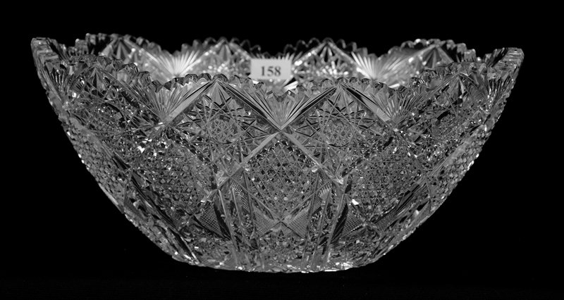BANANA BOWL - 5" X 11" - MYRTLE PATTERN BY PAIRPOINT: BANANA BOWL - 5" X 11" - MYRTLE PATTERN BY PAIRPOINT