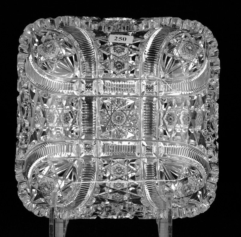 SQUARE BOWL - 3" X 8" - SIGNED HAWKES (1 of 3)