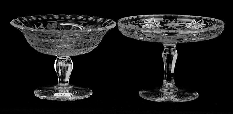 (2) 7" COMPOTES SIGNED HAWKES INCLUDING (1 of 3)