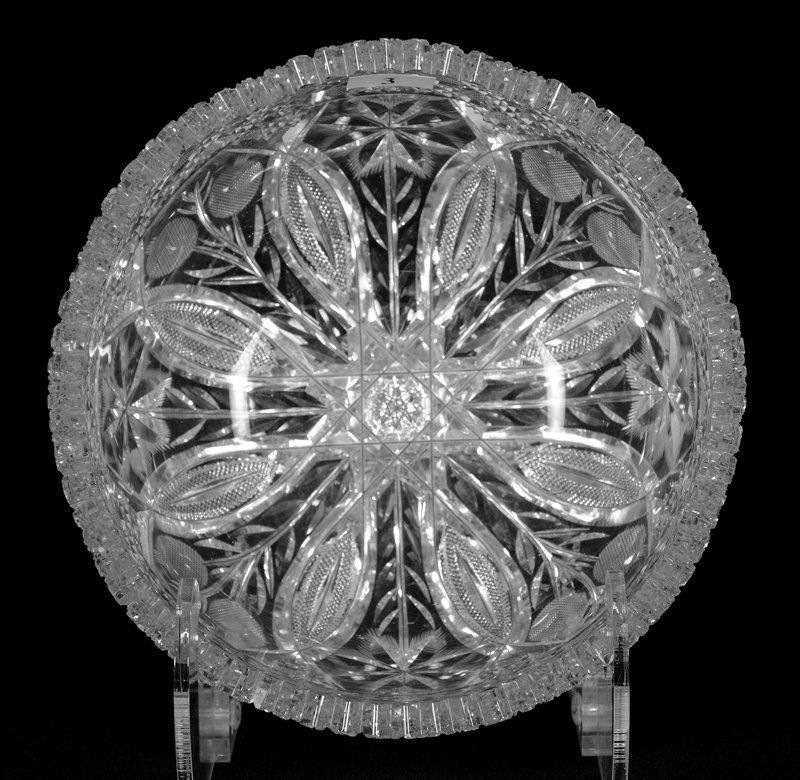 3.75" X 8" AMERICAN BRILLIANT CUT GLASS BOWL (1 of 3)