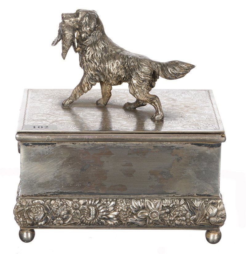 6.5" X 6.5" MERIDEN #95 & #2706 SILVERPLATE BOX (1 of 4)