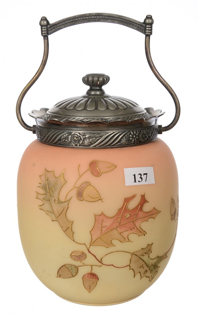 7.5" MT. WASHINGTON BURMESE BISCUIT JAR (1 of 3)